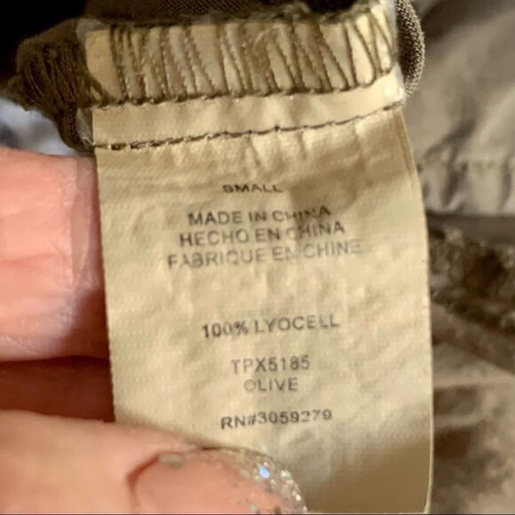 Thread & Supply Olive Green Shirt Dress Size Small - Picture 10 of 10